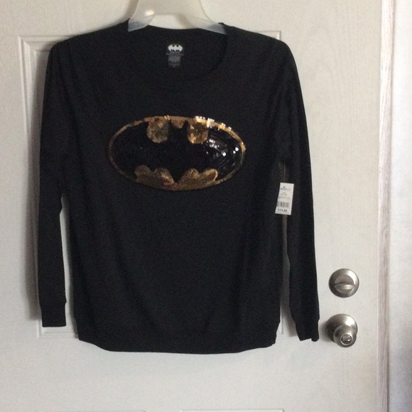 DC Comics Tops - Batman Sequined Top